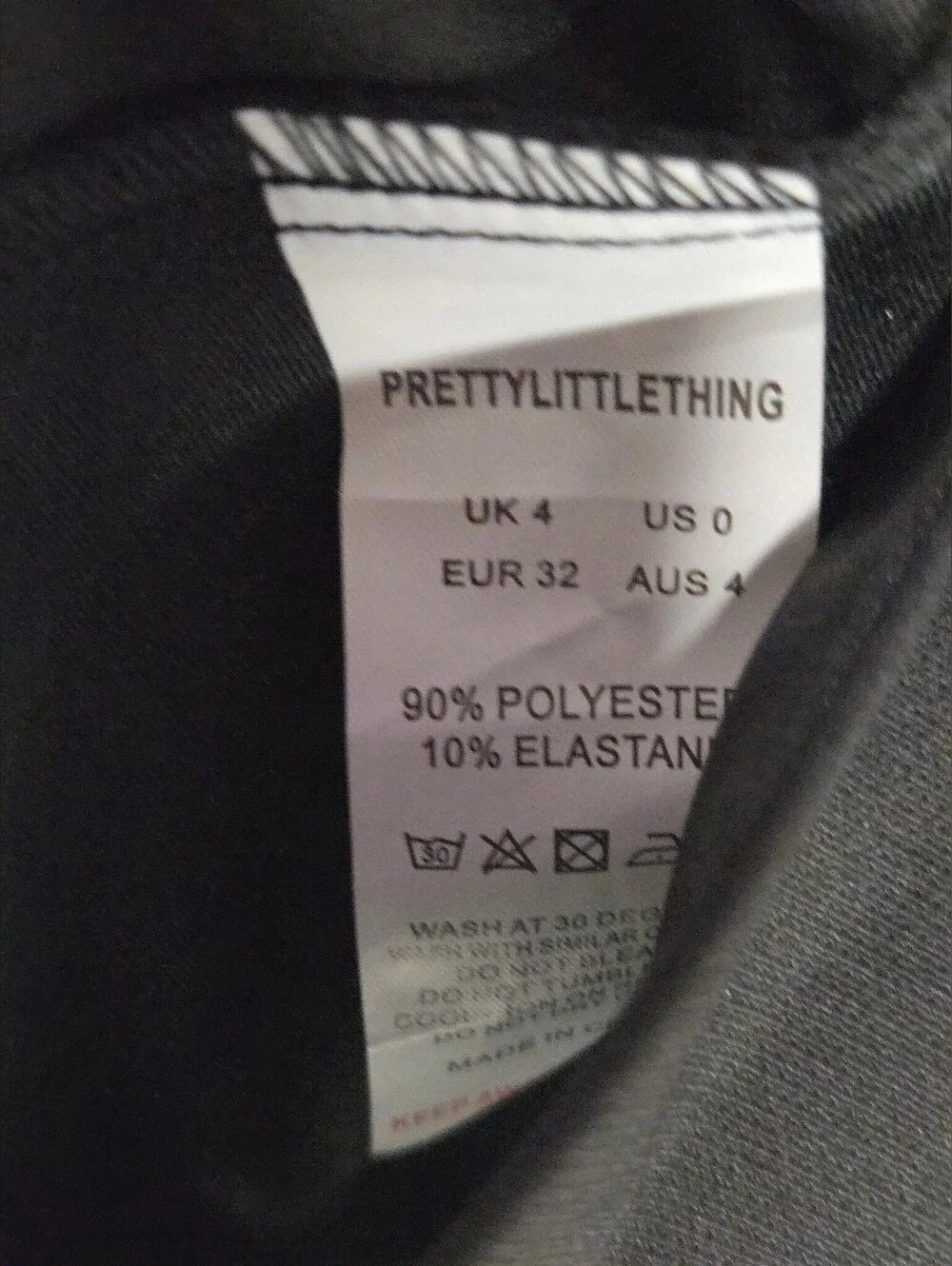 Pretty Little Thing 0 Black Business Suit Jacket Blazer Lapel Asymmetrical - Picture 6 of 6